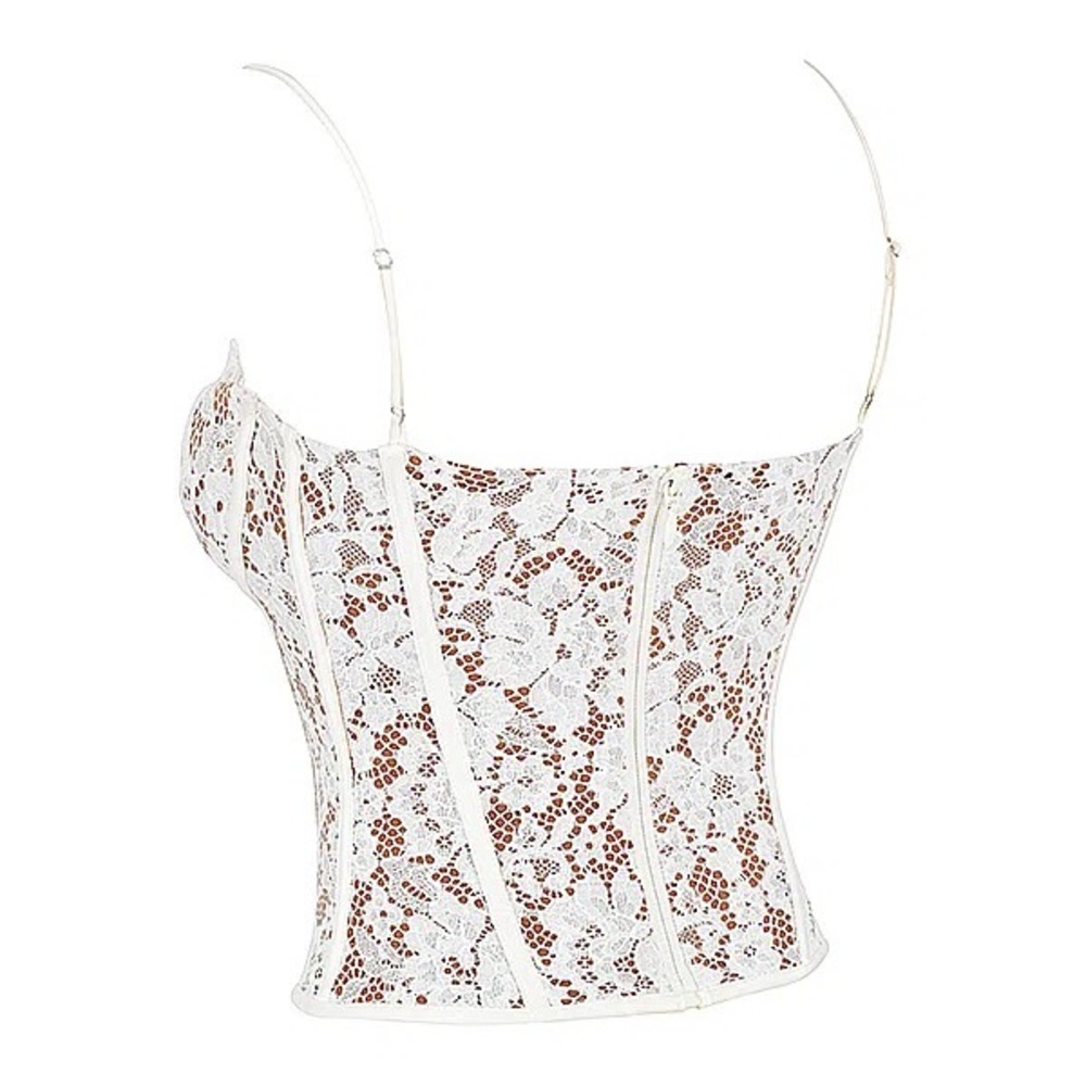 house of CB ‘Mila’ Ivory Lace underwired woven corset NWOT - Picture 5 of 8